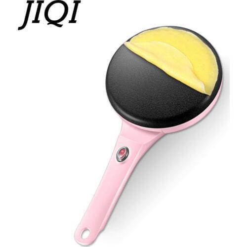 JIQI Electric Crepe Maker Pizza Pancake Machine Non-Stick Griddle Baking Pan Cake Machine Spring Roll Electric Baking Pan