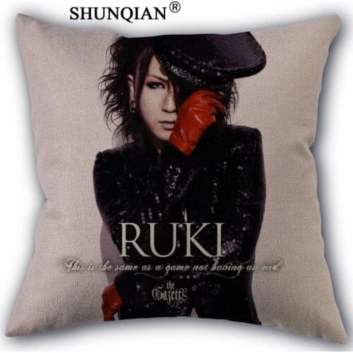 The Gazette Uruha Cotton Linen Pillowcase Custom Home Textile Bedroom Wedding Office Decorative Pillow Covers 45x45cm One Side