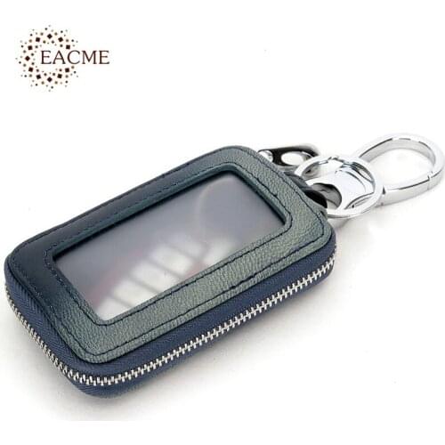 Sheepskin Key Holder Leather Key Ring Zipper Car Key Bag Keys Holder Single Key Chain Covers Cases Knitting Portable Wholesale