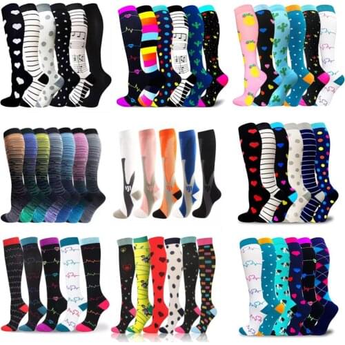 Compression Stockings 30 Mmhg Golfs Tube Football Socks Outdoor Sports Bright Color Medical Nursing Hiking Running Fitness Socks