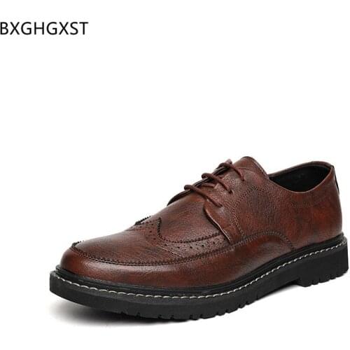Brown Dress Shoes for Men 2021 Brand Men Office Shoes Formal Luxury Designer Leather Shoes Men Classic Oxford Chaussure De Homme