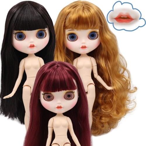 ICY DBS Blyth Doll Pouting mouth with teeth Matte face with eyebrow custom Joint body 1/6 bjd anime girl