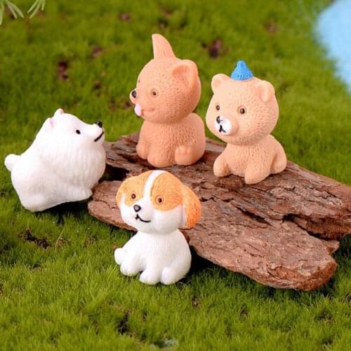 Cute Cartoon Dog Miniature Landscape Decoration Resin Crafts Accessory Garden Potted Plant Decoration Home Desktop Ornaments