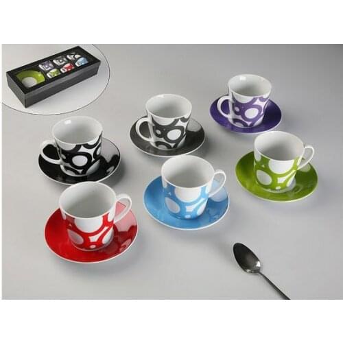 Set of 6 Cups with Plate
