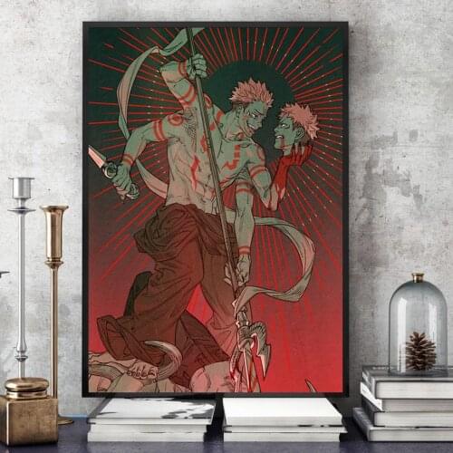 Wall Art Pictures Prints Anime Jujutsu Kaisen Poster Home Decor Coated Paper Canvas Paintings Modular No Frame For Living Room