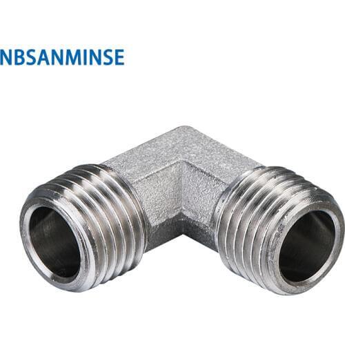 NBSANMINSE 10Pcs/Lot CL 1/8 1/4 3/8 1/2 Transition Brass Air Fitting Pneumatic L fitting Automation for water air
