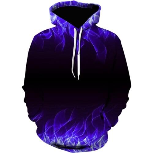2021 New Colorful Flame Hoodie 3D Printed Sweatshirt Men/Women Winter hoodies funny design Jacket black/Blue Tracksuits s-6xl