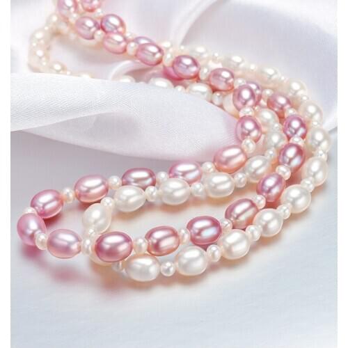 Shili Peach Blossom Freshwater Pearl Necklace