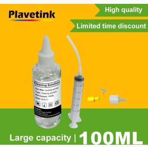 Plavetink 100ML Bottle Cleaning Liquid On Printhead Printer Head Dye Ink Fluid Nozzle Washer for Brother Cartridge With all tool