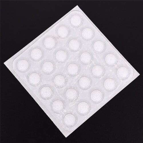 25pcs/lot Transparent Silicone Label Sticker Gel Polish Color Button UV Gel Color Adhesive Paster Manicure Nail Art Tool