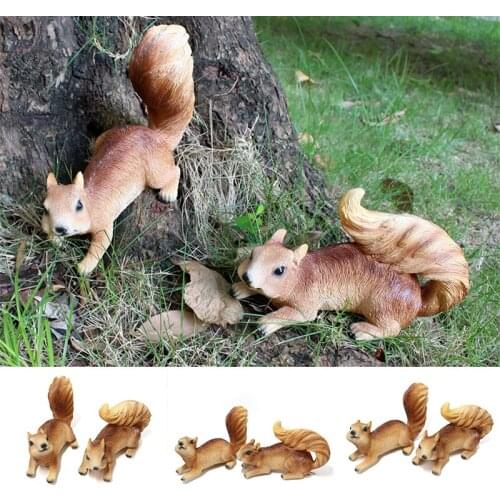 Realistic Squirrel Statue Cute Resin Animals Handicraft Hanging Ornament for Home Garden Courtyard Decoration Tuin Decoratie