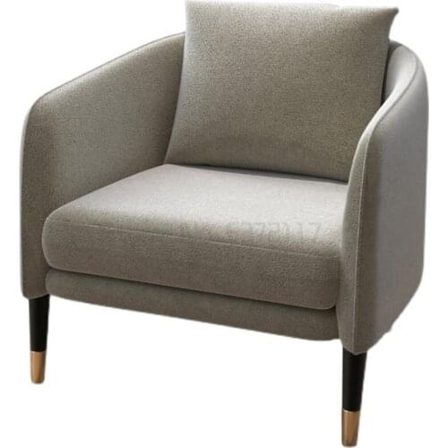 Nordic Light luxury simple backrest Sales Office Hotel single sofa chair reception and negotiation business sofa