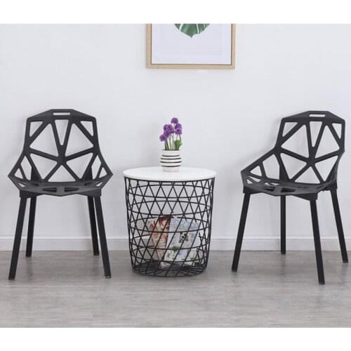 Chair modern simple lazy home Nordic dining chair creative hollow plastic back leisure outdoor chair dining chair