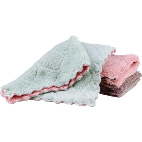 Super Absorbent Kitchen Towels Wipe Soft Microfiber Cleaning Cloths Non-stick Oil Dish Cloth Rags For Home Table Household Dish
