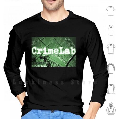 True Crime-Crimelab Logo ( Green ) Hoodie Long Sleeve Crime True Crime Crime Fiction Crimelab Criminal Law Forensics