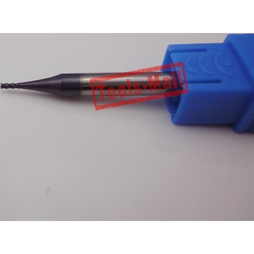 High quality-1mm D1*3*D4*50 4 Flutes HRC55 Flat Square End mills Milling cutters CNC Spiral Router bits carbide cutter CNC tools