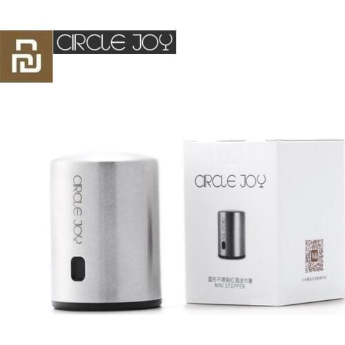 Youpin Circle Joy Wine Stopper Stainless Steel Vacuum Memory Wine Stopper Electric Stopper Wine Corks Chain Crand-Circle Joy