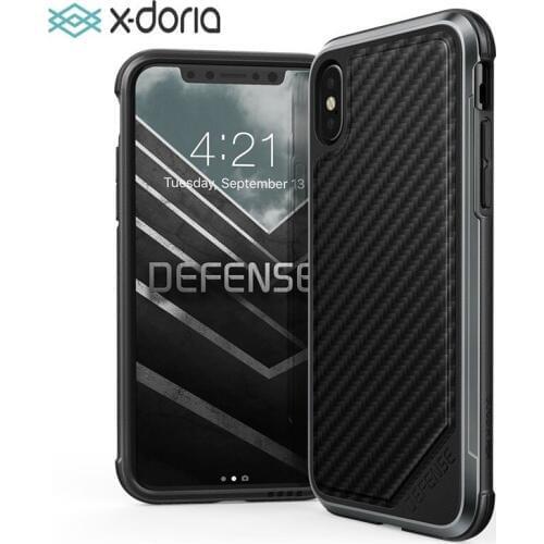 X-Doria Defense Lux Phone Case For iPhone X 10 Case Military Grade Drop Tested TPU Aluminum Protective Coque For iPhone X Cover