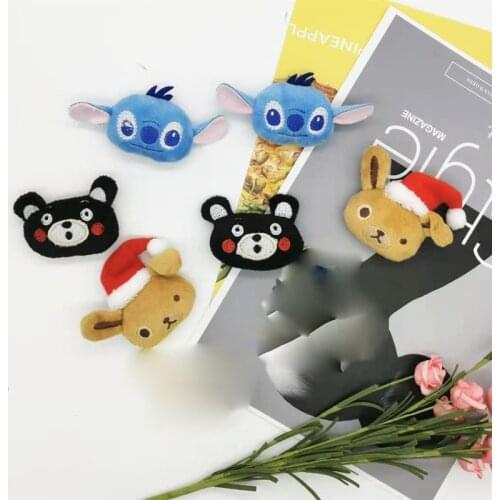 10PCS/Lot sweet cartoon animals doll Padded Applique Crafts for Children Headwear Hair clip and diy accessories