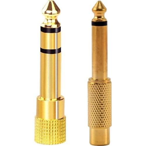 13-PACK 6.35mm (1/4 inch) Male to 3.5mm(1/8 inch) Female Stereo Jack Adapter,Gold Plated 3-Conductor TRS AUX Plug