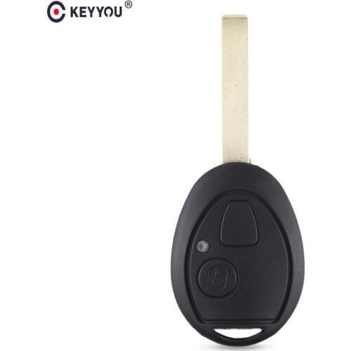 KEYYOU 2 Button Car Key Fob Case Shell Case Uncut Blade For Land Rover for Rover 75 ZT for Discovery TD5 Remote Key Shell