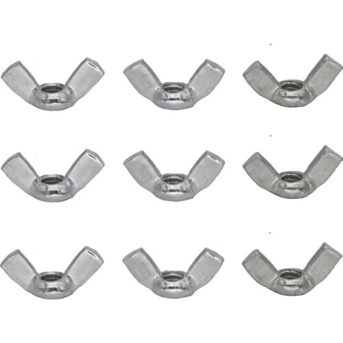 20Pcs 1/4" 1/4 Inch 1/4-20 Zinc Plated Carbon Steel UK Standard British Form BSW Hand Twist Claw Butterfly Thumb Wing Nut