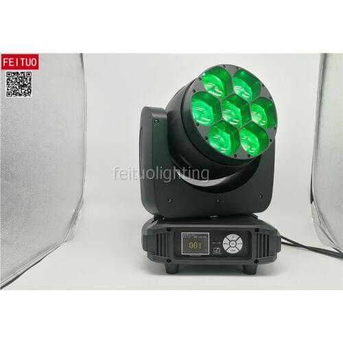 8/lot bee eye 7x40w rgbw 4 in 1 beam led zoom moving head wash christmas lights dj light projector for bar party event