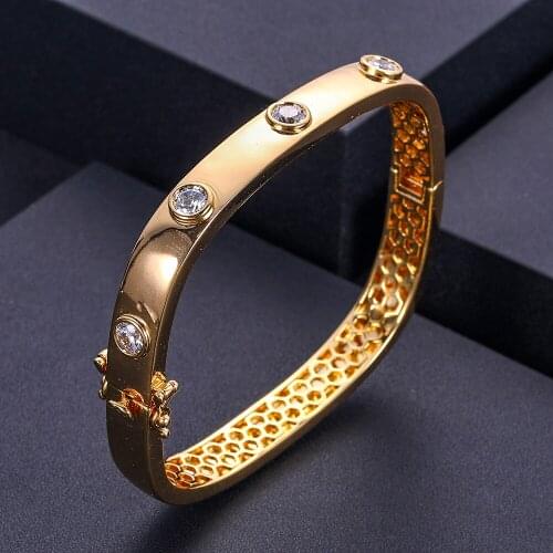 AccKing Luxury High Quality Trendy Cool Punk Stackable Sparkly Bangle Mix Match For Women Wedding Bridal brincos 2021 Bracelet