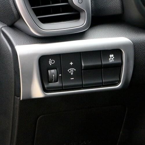 Car-styling ABS Headlight Switch Protective Trim Adjustment Decorative Cover For KIA Sportage 2016 2017 2018 2019