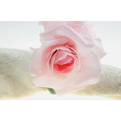 Free shipping handmade double silk flower napkin ring napkin holder bulk price 12 pcs