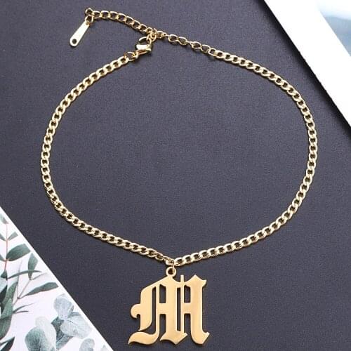 Custom Bracelet Name Old English Bracelet Personality Jewelry Nameplate Bracelet English Name Bangle Gift for her