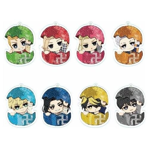 Anime Tokyo Revengers Cute Eggshell Series Sano Manjiro Hanagaki Takemichi Pendant Acrylic Keychain Keyring School Bag Cosplay