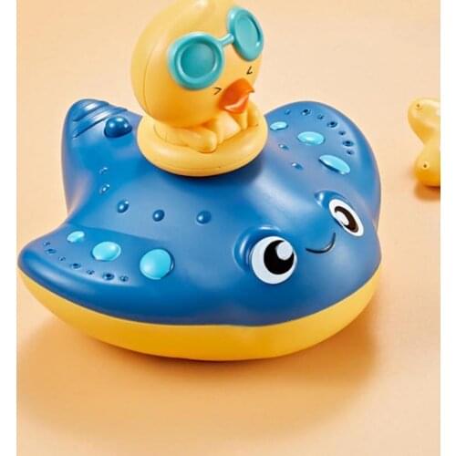 Baby Bath Toys Replaceable Nozzle Electric Water Spray Fish Bathroom Play Animals Bath Figure Toy for Children