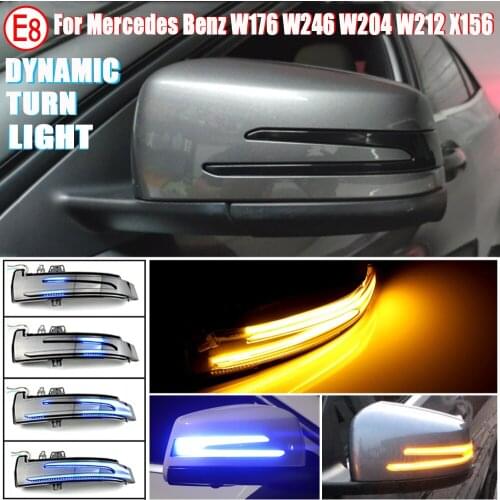 Dynamic Turn Signal Rearview Mirror Indicator Blinker Light For Mercedes Benz A B C E S CLA GLA CLS W176 W246 W204 W212 X156
