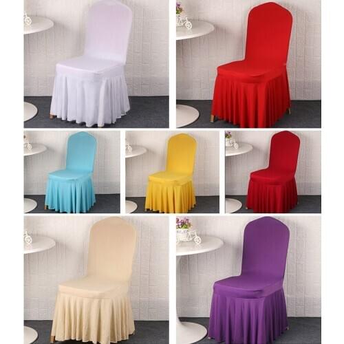 5pcs 10pcs/lot Elastic Hotel Wedding Chairs Cover Fully Inclusive Fabric Chair Covers For Wedding Party Banquet Event Decoration