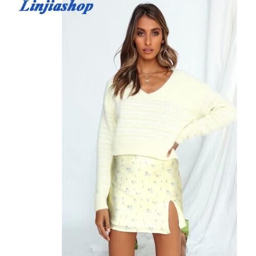 Elegant casual mini skirt summer streetwear zipper yellow lining slim tulle pensil split print skirt classical bloggers vestidos