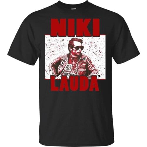 Niki Lauda Legend Formula Driver Black T-Shirt New 2019 Hip Hop Men Brand Clothing Fashion Tees Short Sleeve Shirts