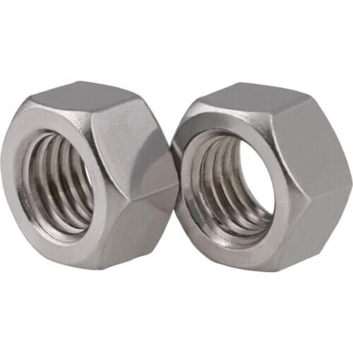 10Pcs-50Pcs Hex Nuts 201 Stainless Steel M3 M4 M5 M6 M8 DIN934 Hexagon Lock Nuts Screw Nuts