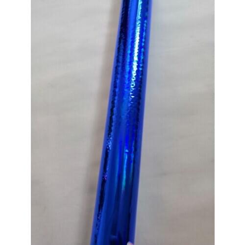 Holographic foil blue plain pattern hot stamping on paper and plastic 64cm x120m