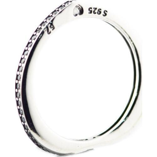 Ring Sparkling Arcs of Love Silver Rings For Women Men Anel Feminino 100% 925 Jewelry Sterling Silver Anillos Wedding