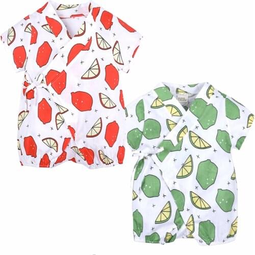 Summer Baby Girl Boys Clothing Rompers Jumpsuit Short-Sleeved Cute Soft Newborn Infant Baby Kimono Playwear Baby Clothes Girl
