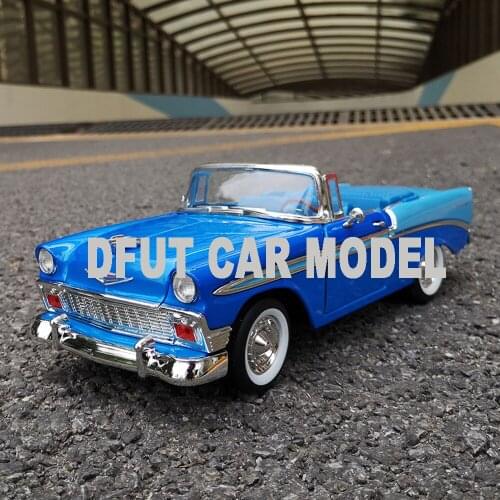 Diecast 1:18 Alloy Pull Back Toy BEL AIR 1956 Car Model Of Childrens Toy Cars Original Authorized Authentic Kids Toys