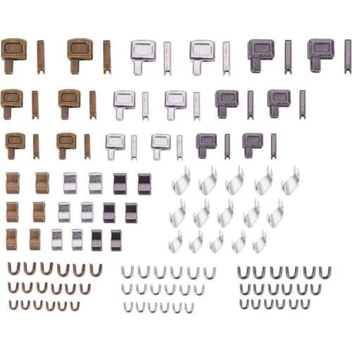 Meetee 3#5#8#10# Zipper Lock Square Clothes Repair Zipper Head Accessories U Code Stopper for Bags Zip Pull Tab Sewing