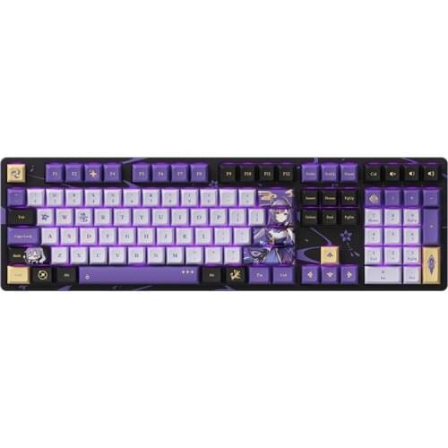 Game Genshin Impact Keqing Mechanical Keyboard JAD Keycap PBT Material 44*13CM TTC Shaft Body Xmas New Year Gift Adult Kids