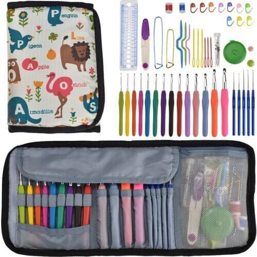 Colorful crochet knitting set DIY accessories storage bag for hook and knitting Knitting tools and accessories corochet so weave