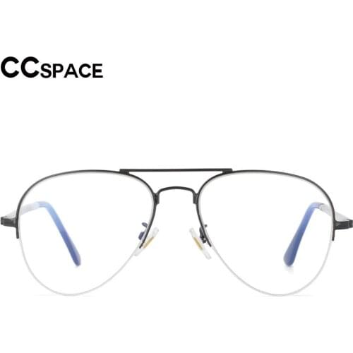 53667 Anti-Blue Light Pilot Half Frame Optical Glasses Frames Men Women Fashion Computer Eyeglasses