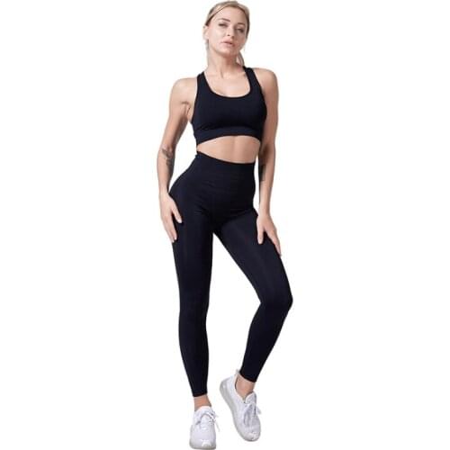 Yoga Clothes Female European And American New Tight Suit Little Seamless Long-Sleeved Fitness Set Ladies Exercise Sports