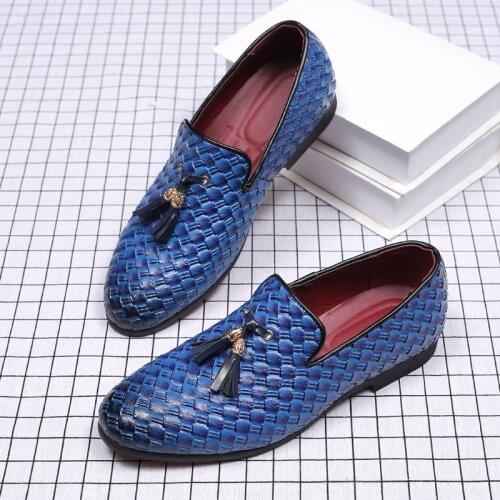 Luxury brand tassel formal shoes men loafers italian wedding shoes men dress new arrival leather shoes men elegant ayakkabi 785