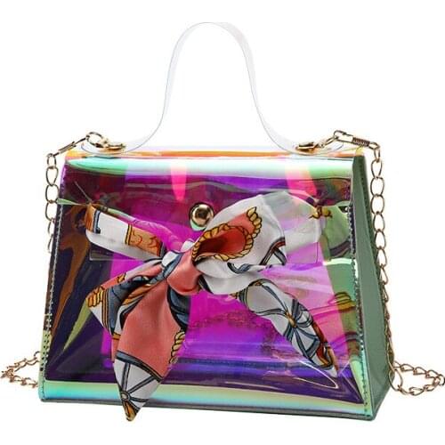 Luxury 2021 Crossbody Bags for Women Laser Transparent Bags Fashion Ladies Messenger PVC Waterproof Beach Bag and Handbags