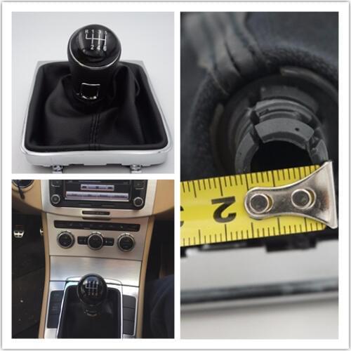 For Volkswagen Passat B7 2011 2012 2013 2014 2015 New 6 Speed Gear Shift Knob With Black Leather Boot 3AA711113A 12mm